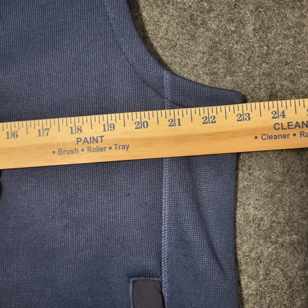 Vineyard Vines Mens Navy Blue Performance Full Zip Knit Vest Layering Jacket XL